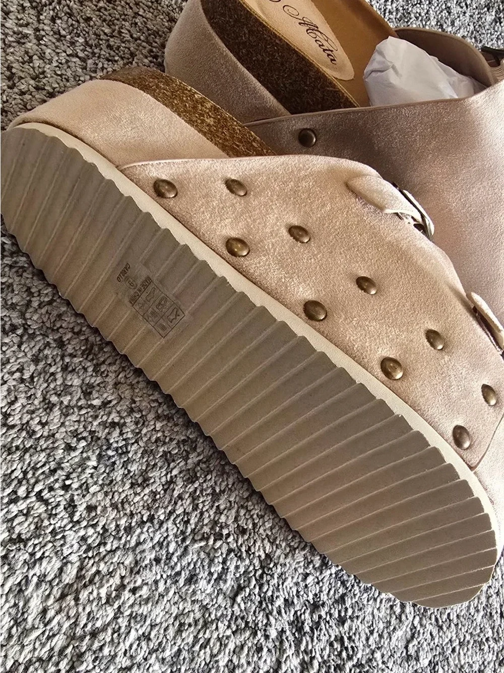 Platinum sandals